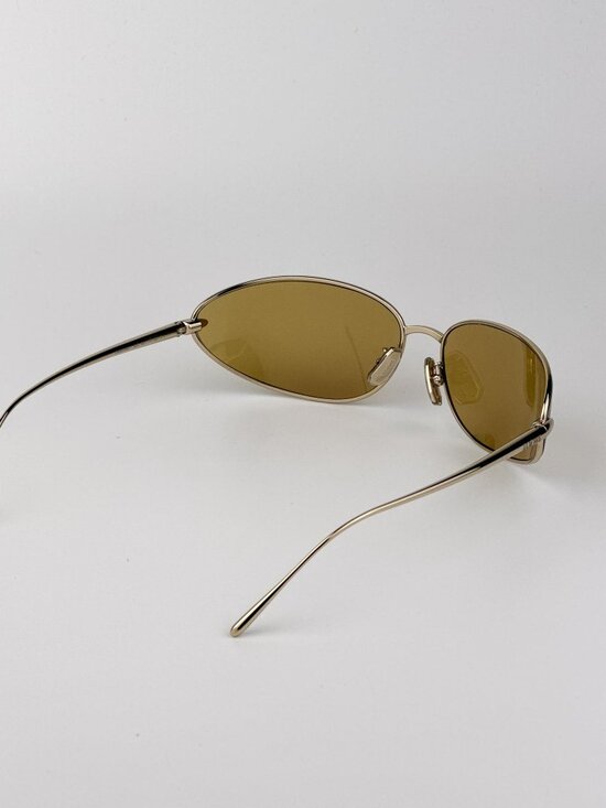 Loewe LW40164U 32E Wraparound Sunglasses Gold Frame Brown Lenses main image 11